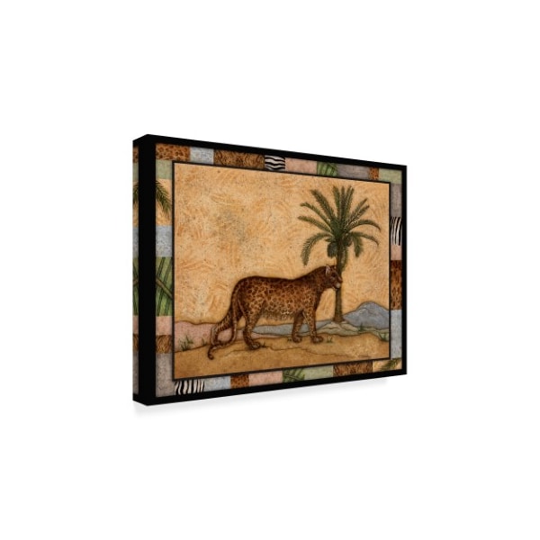 Robin Betterley 'Leopard And Palm Tree' Canvas Art,24x32